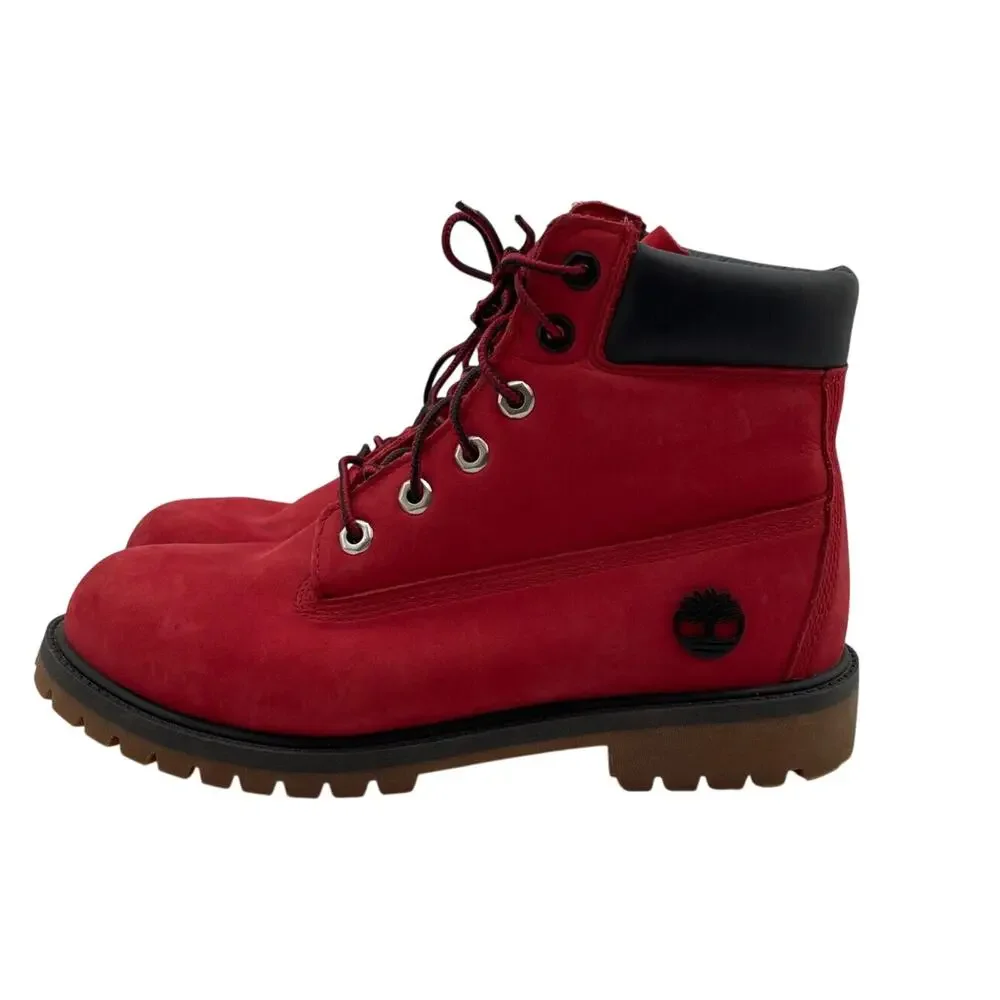 Timberland Premium Boot Primaloft 200g Leather Slip Resistant Red Us Size 6.5